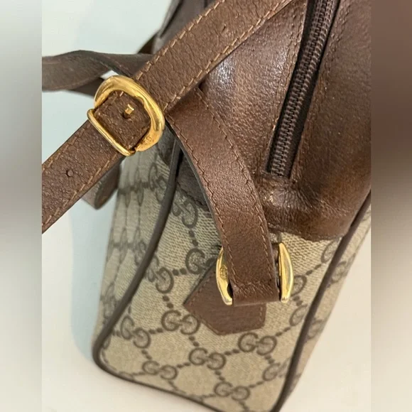 GUCCI Sherri Line GG Crossbody Ophedia Bag ~ Cloth & Leather PVC ~ VINTAGE - Picture 12 of 14